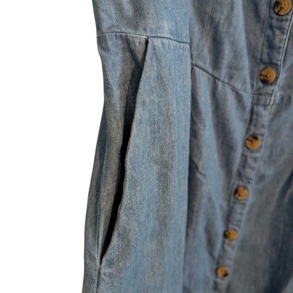 Old Navy Puff Sleeve Denim Mini Dress NWT - Picture 9 of 16